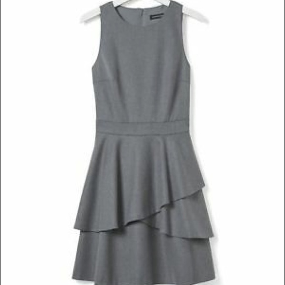 Banana Republic Flannel Tiered Ruffle Flare Dress